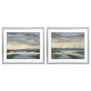 Stupell Industries Sunlit Sea Expanse 2pc Framed Print Under Glass Set - 1 of 4