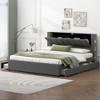 NicBex King Size Upholstery Platform Bed with Storage Headboard,2 Drawers and Trundle for Kids Teens Adults,Gray - 2 of 4