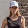 Nertpow Women's Criss-Cross Ponytail Baseball Cap ¨C Embroidered Cotton Front, American Flag Mesh Back, Adjustable Velcro - 4 of 4