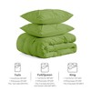 Peace Nest 3 Piece Pintuck Pinch Pleat and Seersucker Bubble Ruffled Chic and Tufted Clipped Comforter Set - 4 of 4