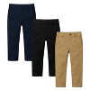 Kids 3 Pack School Chinos - Slight Stretch for Comfort & Durability - 3 of 4