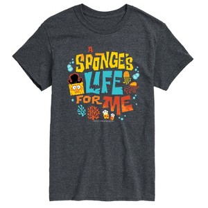 Men's - Spongebob Squarepants - Spongebob: The Search For Squarepants Sponges Life For Me Short Sleeve Graphic T-Shirt - 1 of 4