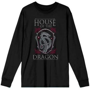 House Of The Dragon Logo Juniors Black Long Sleeve Shirt