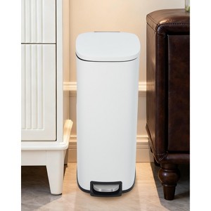 Garvee Slim Kitchen Trash Can 13 Gal, Stainless Steel Garbage Can with Removable Inner Bucket & Soft Close Lid, for Bathroom Home Office - 1 of 4