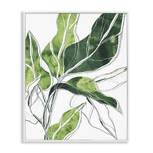 Stupell Industries Expressive Palm Leaf Linework Framed Giclee Art - 1 of 4