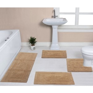 Classy Bathmat Collection Cotton Tufted Set of 4 Bath Rug Set - Home Weavers - 1 of 4