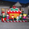 Gemmy Giant Christmas Inflatable Peanuts Gang Stage Scene, 7 ft Tall, Multi - 2 of 4