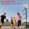 YONWAY Portable Basketball Hoop, Adjustable Height 8.04 ft to 10.01 ft,44" Backboard with Counterweight Bag,Wheels for Professional Match - 2 of 4