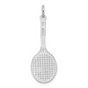 Black Bow Jewelry 14k White Gold Tennis Racquet Pendant - 3 of 4