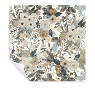Off-White Floral Peel and Stick Wallpaper Roll