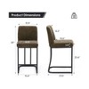 Infurnic Accent Chairs, Modern Upholstered Chairs Set with Sturdy Legs, Comfortable High Stool for Kitchen and Dining Room, Green, 15.5"*17.5"*35" - 4 of 4