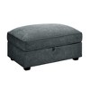 PAGED 34" Chenille Fabric Ottoman with Storage, Modern Sectional Sofa Footstool Module, Entryway Shoe Bench for Living Room, Bedroom - 2 of 4