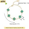 18K Gold Plated Clover Lucky Bracelet for Women White/Black/Red/Green Flower Four Leaf Link Bracelets - 2 of 4