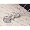 Anna-Kaci Women's Circular Crystal Pendant Necklace, Modern and Chic Design with Adjustable Chain, Ideal for Formal Events - Bars - 3 of 4