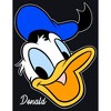 Juniors Womens Mickey & Friends Donald Duck Big Face Mineral Wash Crop T-Shirt - 2 of 4