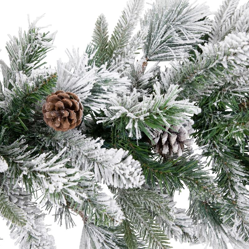 Northlight Real Touch™️ Flocked Rosemary Emerald Angel Pine Artificial Christmas Garland - 9' x 14" - Unlit, 5 of 11