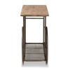 Terence Vintage Industrial Natural Wood and Metal Wheeled Console Table Black - Baxton Studio: Entryway Hallway Furniture - 3 of 4