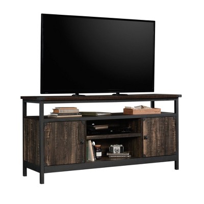 60" Carbon Oak Industrial Metal and Wood Credenza