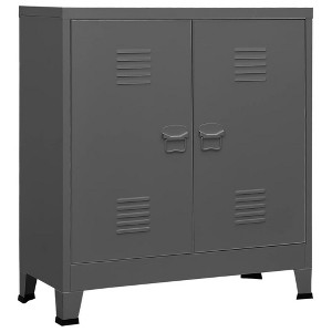 vidaXL File Cabinet Sideboard Storage Chest Cabinet for Home Office Steel - 1 of 4
