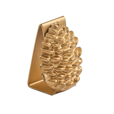 Patricia Heaton Home Gold Pinecone Placecard Holder Set of 4