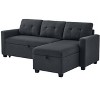 NicBex Modern Pull Out Sofa Bed Linen Convertible Sofa Couch with Storage Chaise for Living Room - 4 of 4