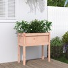vidaXL Garden Planter Natural wood Solid Douglas wood 27.6x12.2x27.6 in - 2 of 4