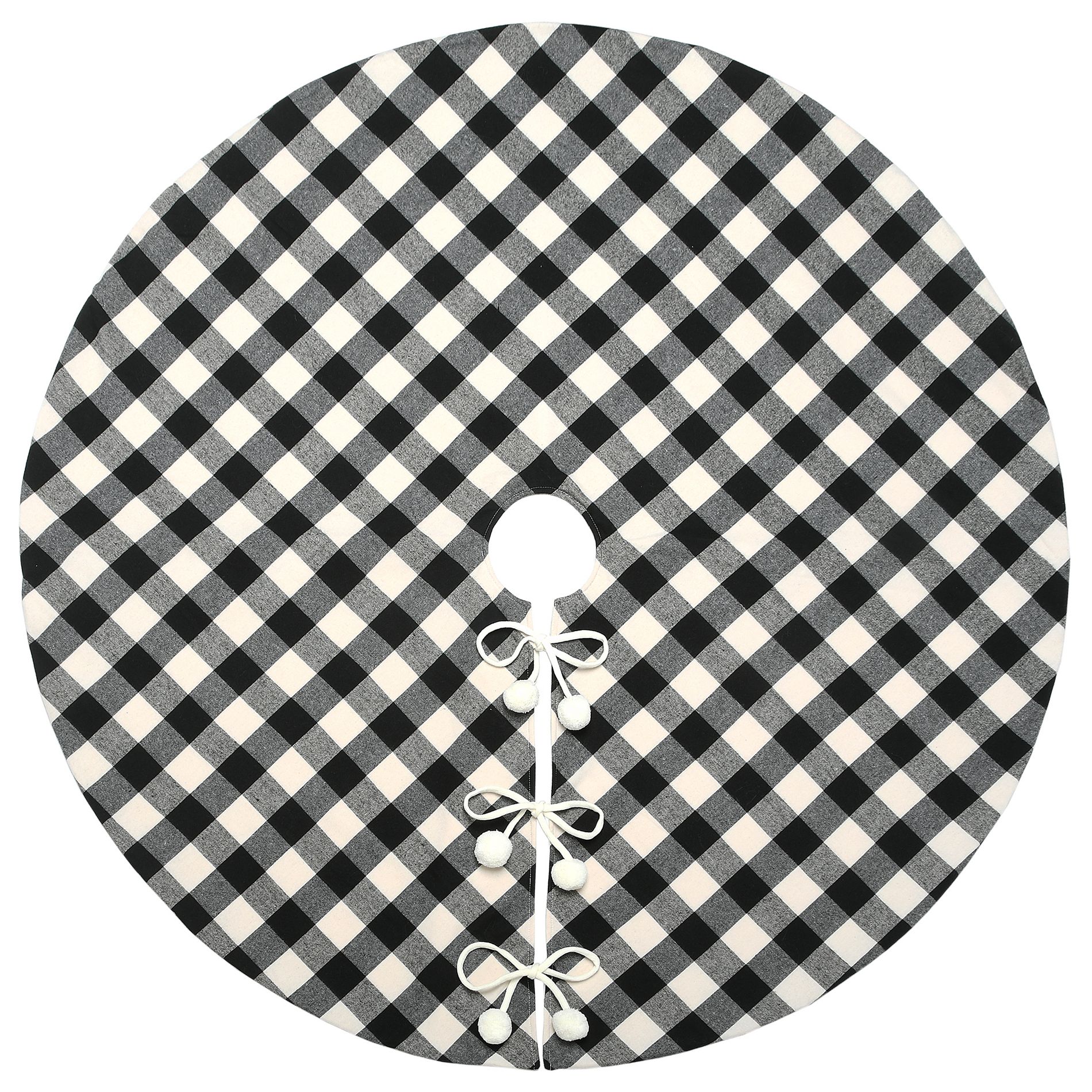 Black & White Plaid Tree Skirt