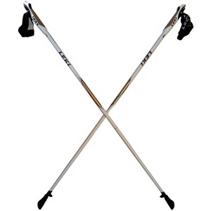 LEKI Nordic Walking Platinium Fixed Length Walking Poles White 110cm - 1 of 3