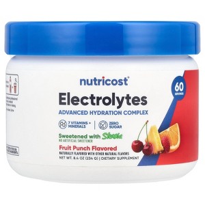 Nutricost Electrolytes, Advanced Hydration Complex, Fruit Punch, 8.4 oz (234 g) - 1 of 2