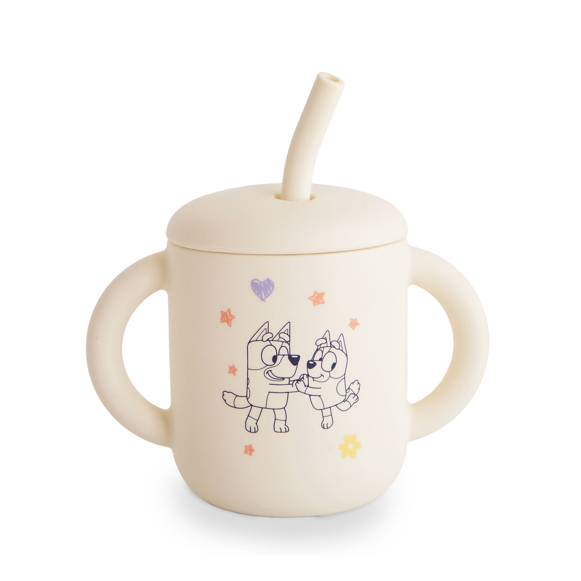 Mushie Bluey x Mushie Silicone Training Cup + Straw