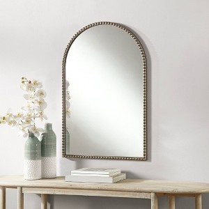 Holli Furniture Metal Beaded Wall Mirror Brown - 1 of 4