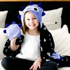 Pavilion Gift Company - Purple Snuggle Monster - 30" x 40" Coral Fleece Hooded Blanket - Throw Blankets - 2 of 4