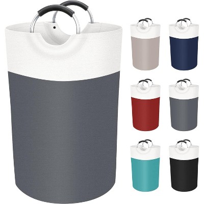 90L Laundry Basket, Freestanding Laundry Hamper, Collapsible Dirty Clothes Hamper, Waterproof Fabric with Foam Protected Aluminum for College