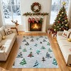 2x6 Runner Rug, Christmas Rugs with Xmas Tree Pattern for Holiday Decor, Non Slip Low Pile Washable Rug for Kitchen, Entryway, Living Room - 3 of 4