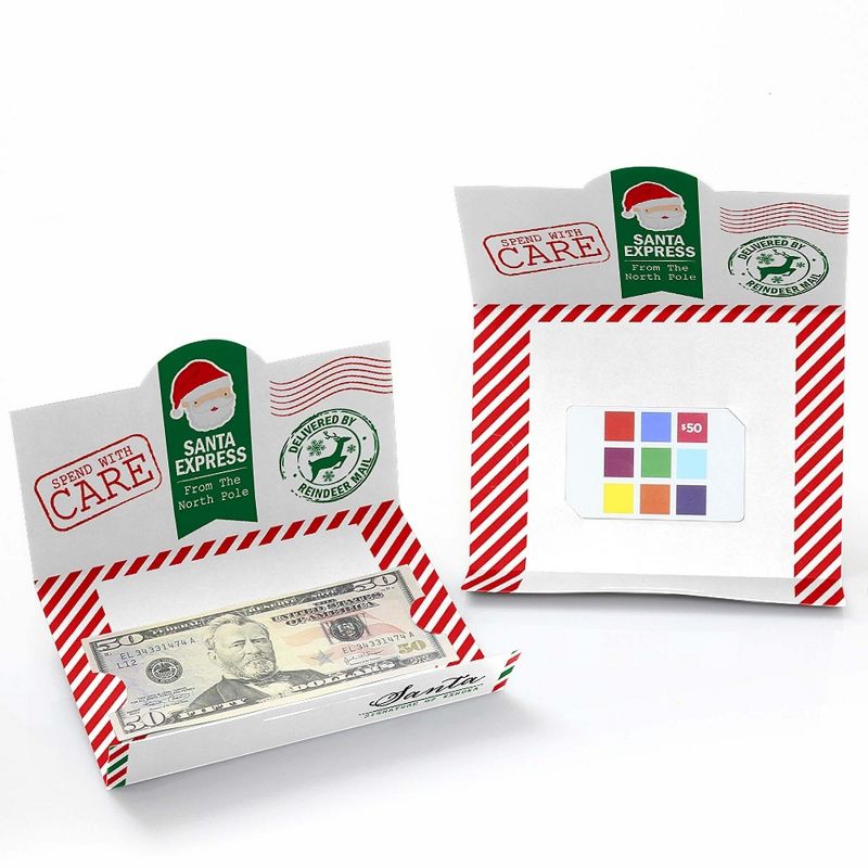 Big Dot of Happiness Santa's Special Delivery - From Santa Claus Christmas Money and Gift Card Holders - Set of 8, 2 of 5