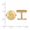 Black Bow Jewelry 14k Yellow Gold Plated Sterling Silver Ottawa Senators NHL Cuff Links - 2 of 3