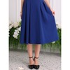 INSPIRE CHIC Women's Boat Neck Short Sleeve Pleated Work A-Line Midi Dress - 4 of 4