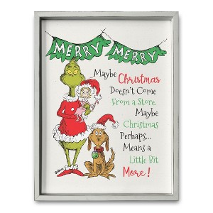 Creative Products The Grinch Merry Merry 18 x 24 Dr. Seuss White Framed Print - 1 of 1