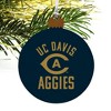 UC Davis Aggies Logo Wood Christmas Tree Holiday Ornament - 4 of 4
