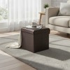 15" Ottoman with Storage, Folding Footstool, Storage Ottoman Bench, Cube Storage Chest 660 lb Load Capacity - 2 of 4