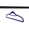 J&V TEXTILES 120pk Premium Velvet Non-Slip Hanger with 360 Degree Rotatable Hook Navy Blue - 2 of 4