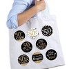 Big Dot of Happiness Adult 50th Birthday - Gold - 3 inch Birthday Party Badge - Pinback Buttons - Set of 8 - 2 of 4