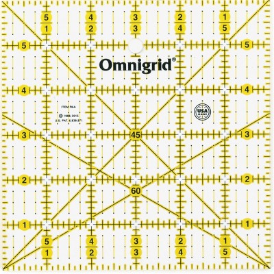 Omnigrid 6" x 6" Square Quilting and Sewing Ruler