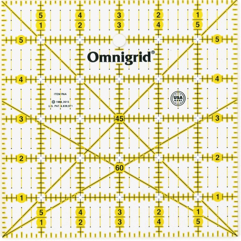 Omnigrid 6&#34; x 6&#34; Square Quilting and Sewing Ruler, 1 of 4