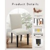 GustoWave Upholstered Dining Chairs Parsons Chair Set of 2, Dining Chair with Wood Legs, Linen Fabric Side Chair - 3 of 4