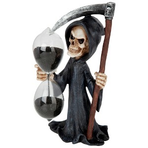 Design Toscano Grim Reaper, Time is Up Sand Timer Hourglass Statue - 1 of 4