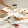 Kook 9-Inch Porcelain Pie Pan, Deep Round Baking Dish with Wave Edge  36 oz, Microwave & Oven Safe, - 2 of 4