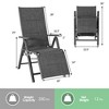 Costway Outdoor Foldable Reclining Padded Chair Aluminum Frame 