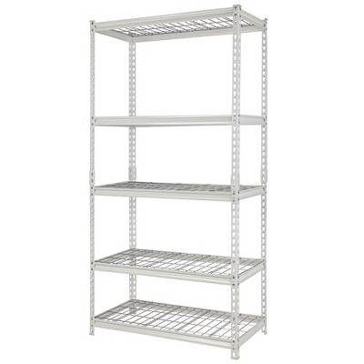 Pachira 36W x 18D x 60H Adjustable Height 4-Shelf Steel Shelving Unit  Utility Organizer Rack for Home, Office, and Warehouse, White