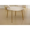 PAGED Dining Chairs with Curved Backrest, Upholstered Living Room Chairs with Golden Metal Legs for Living Room, Restaurant - 3 of 4